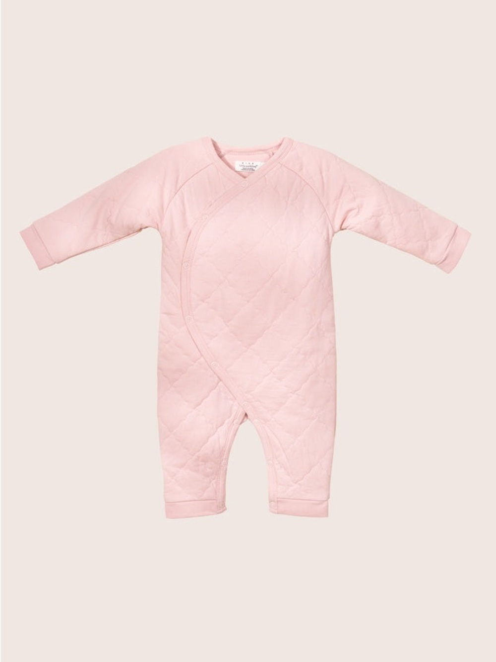 Rise Little Earthling Quilted Wrap Pink Baby One-Piece Romper